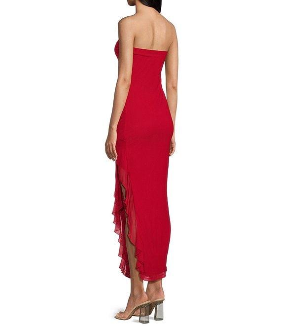 I.N. San Francisco Ruffle Mesh Maxi Dress Product Image