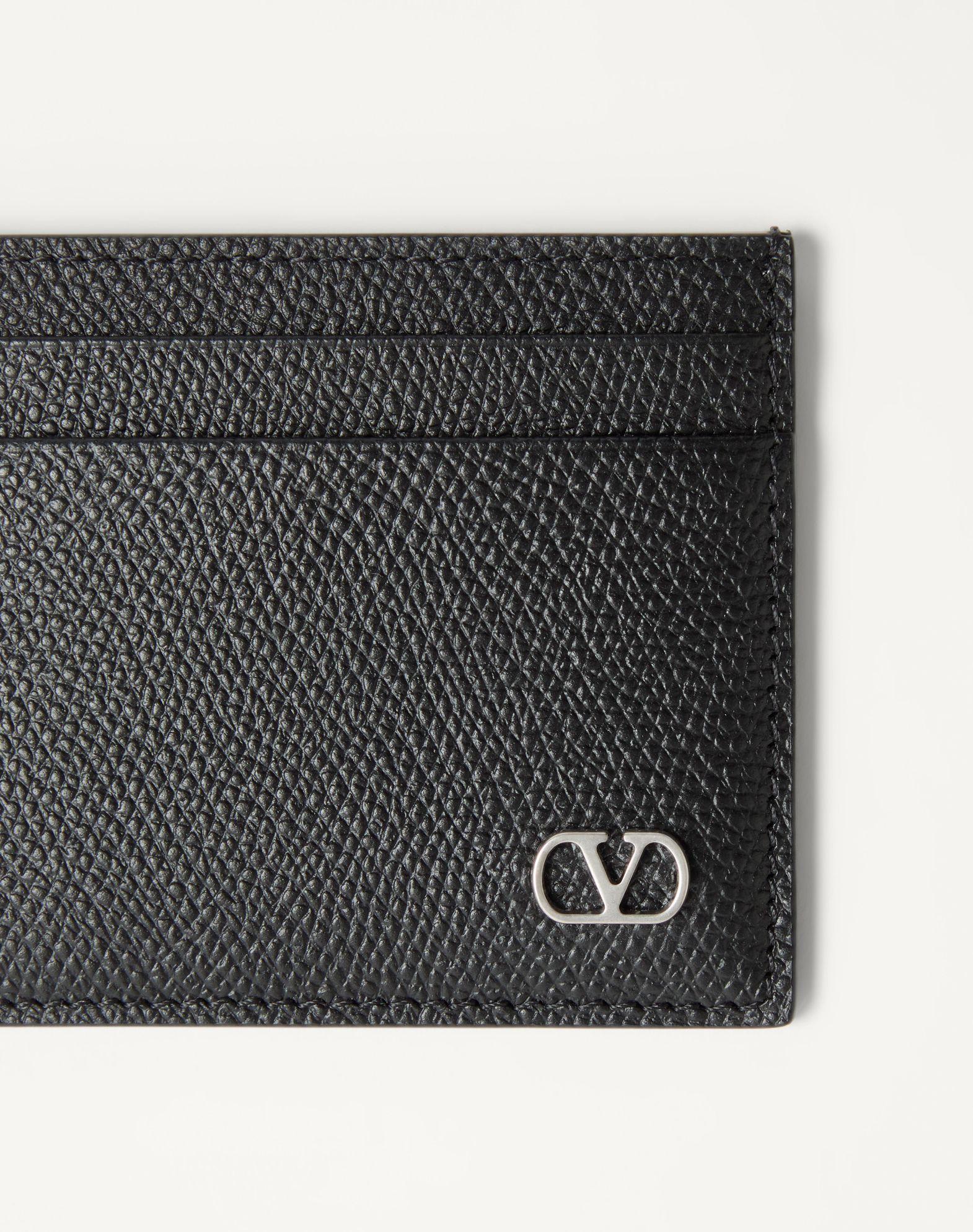 Valentino Garavani Vlogo Signature Cardholder In Grainy Calfskin Product Image