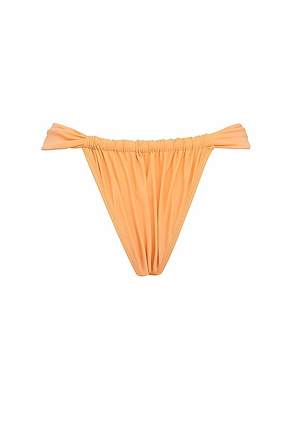 Athens  light orange gathered high leg bikini bottom Product Image