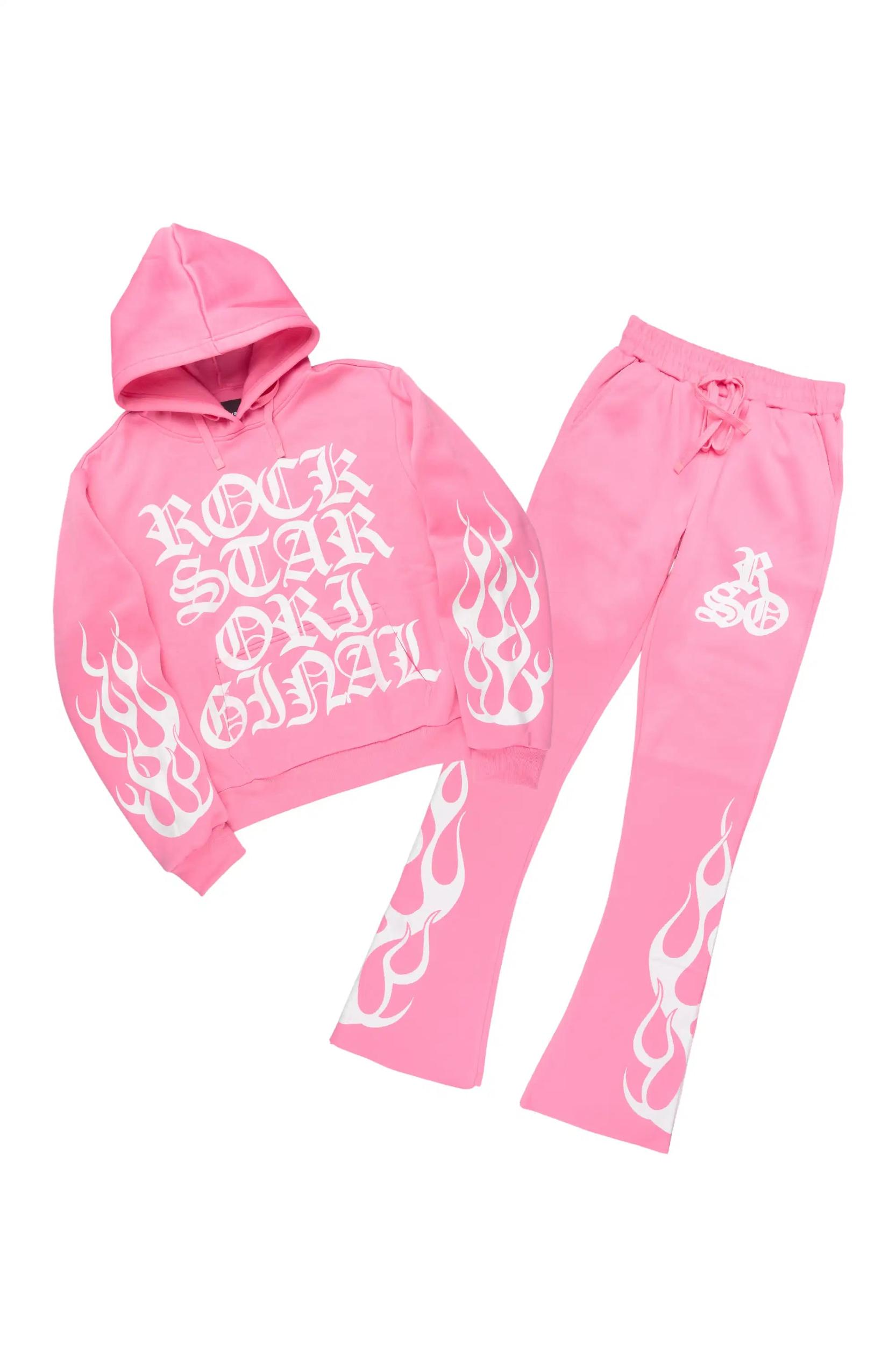 Anisha Pink Stacked Track Set Female Product Image