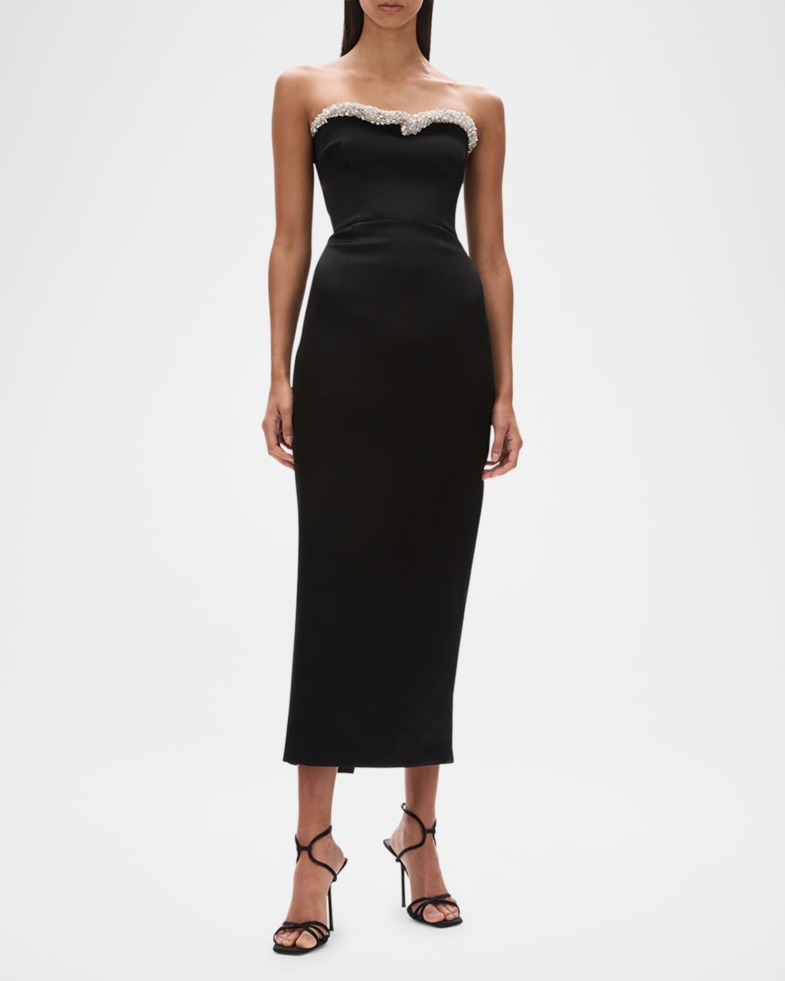 Lorna Crystal Strapless Midi Dress Product Image