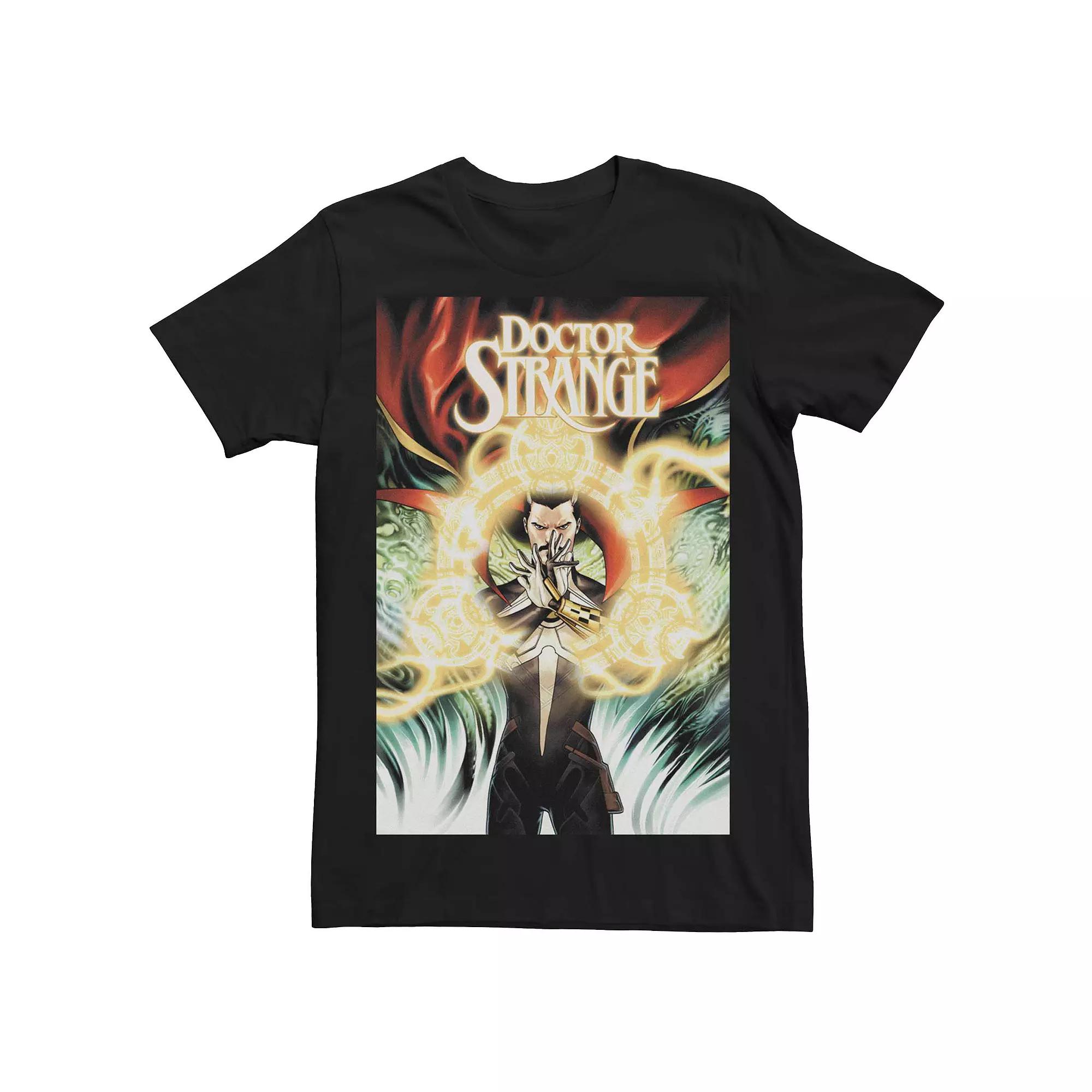 Men's Marvel Doctor Strange Magic Comic Cover Tee, Size: Large, Black Product Image