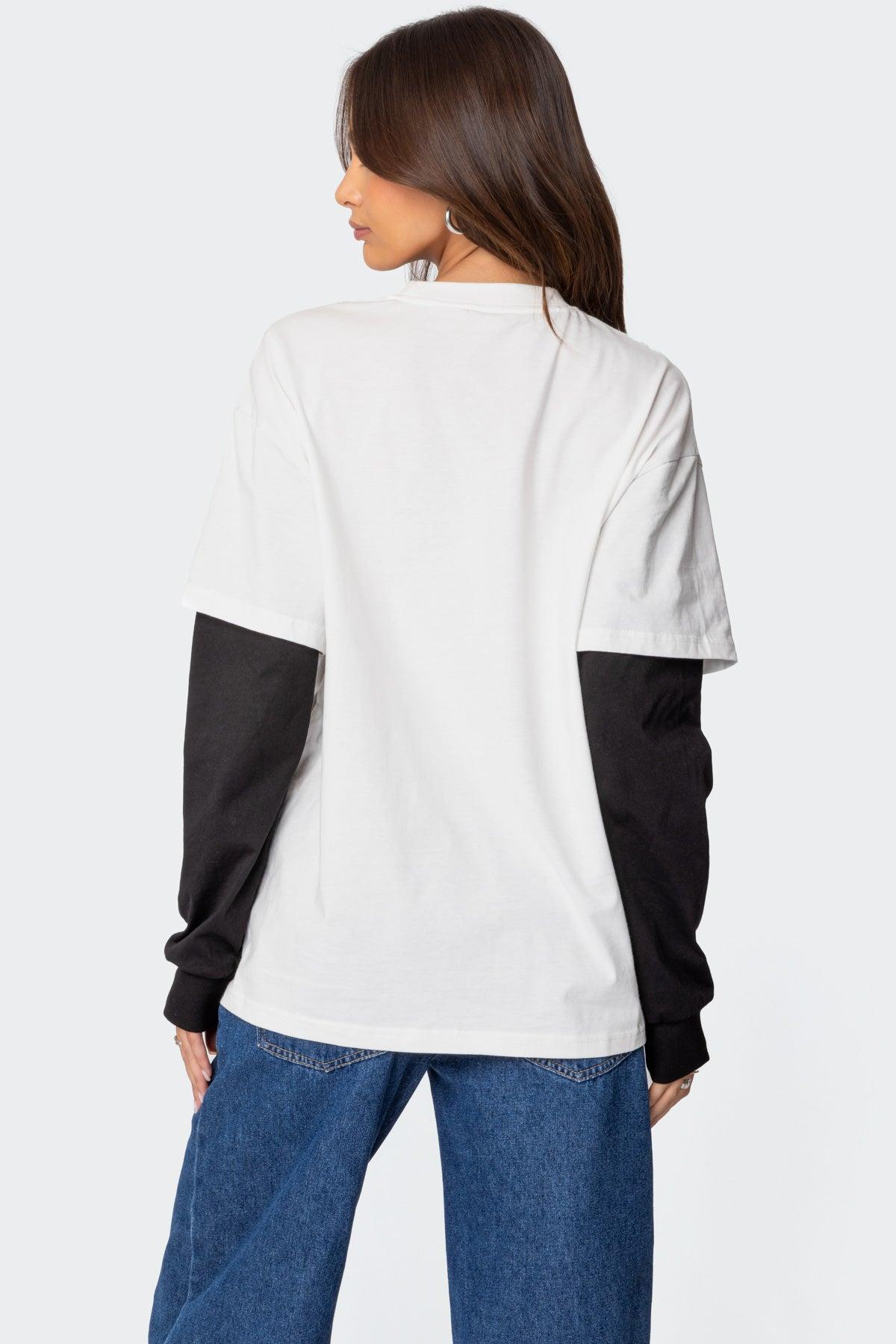 Situationship Oversized Layered T Shirt Product Image