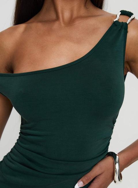 Rios One Shoulder Maxi Dress Green Product Image