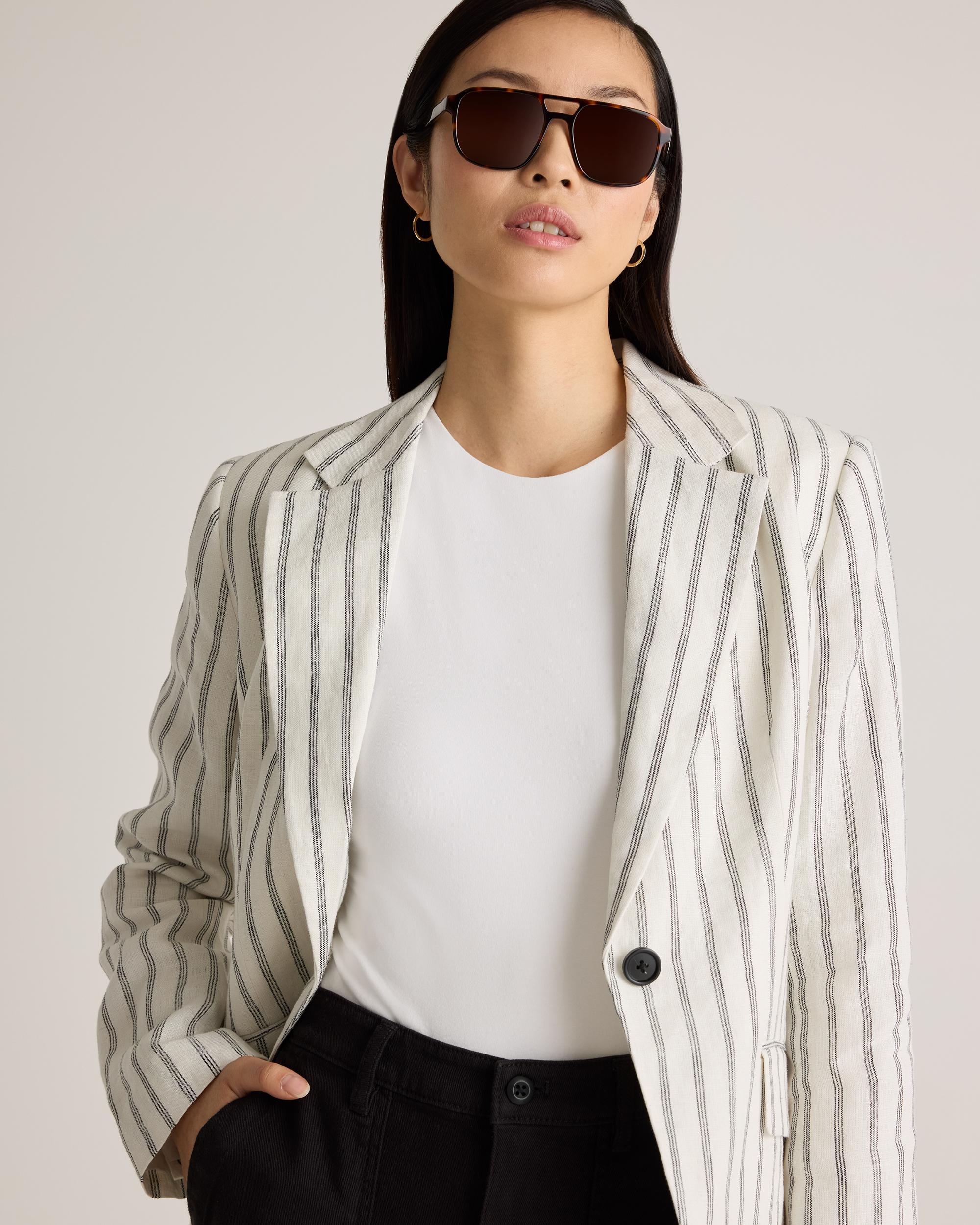 Quince | Women's Stretch Cotton Jersey High Neck Sleeveless Bodysuit Organic Cotton Product Image