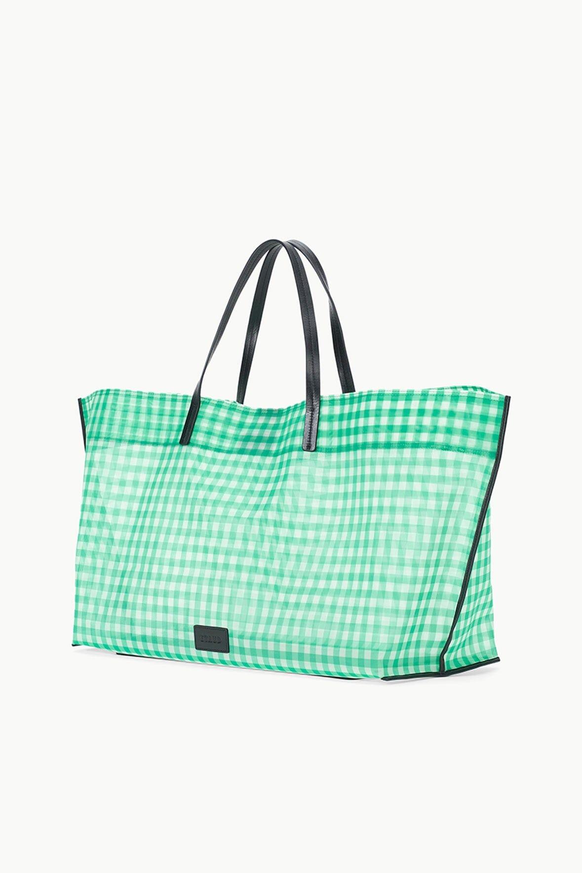 CHRISTOS LARGE MESH TOTE | JADE GINGHAM Product Image