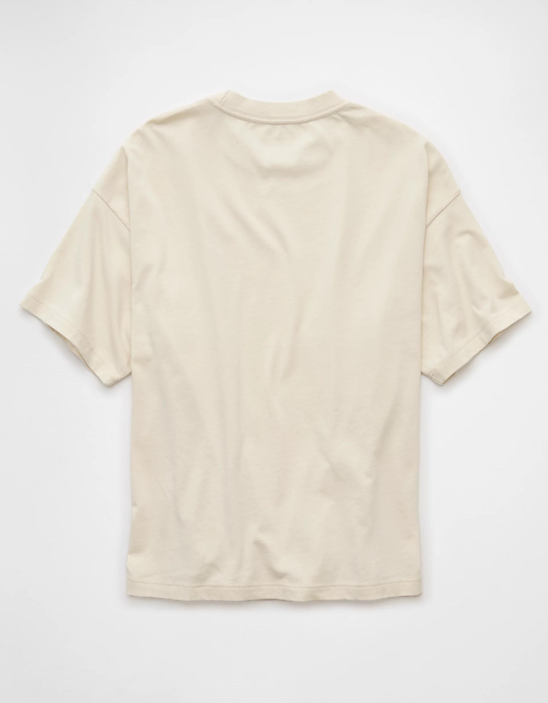 AE Laidback Luxe Heavyweight Oversized Logo Graphic T-Shirt Product Image