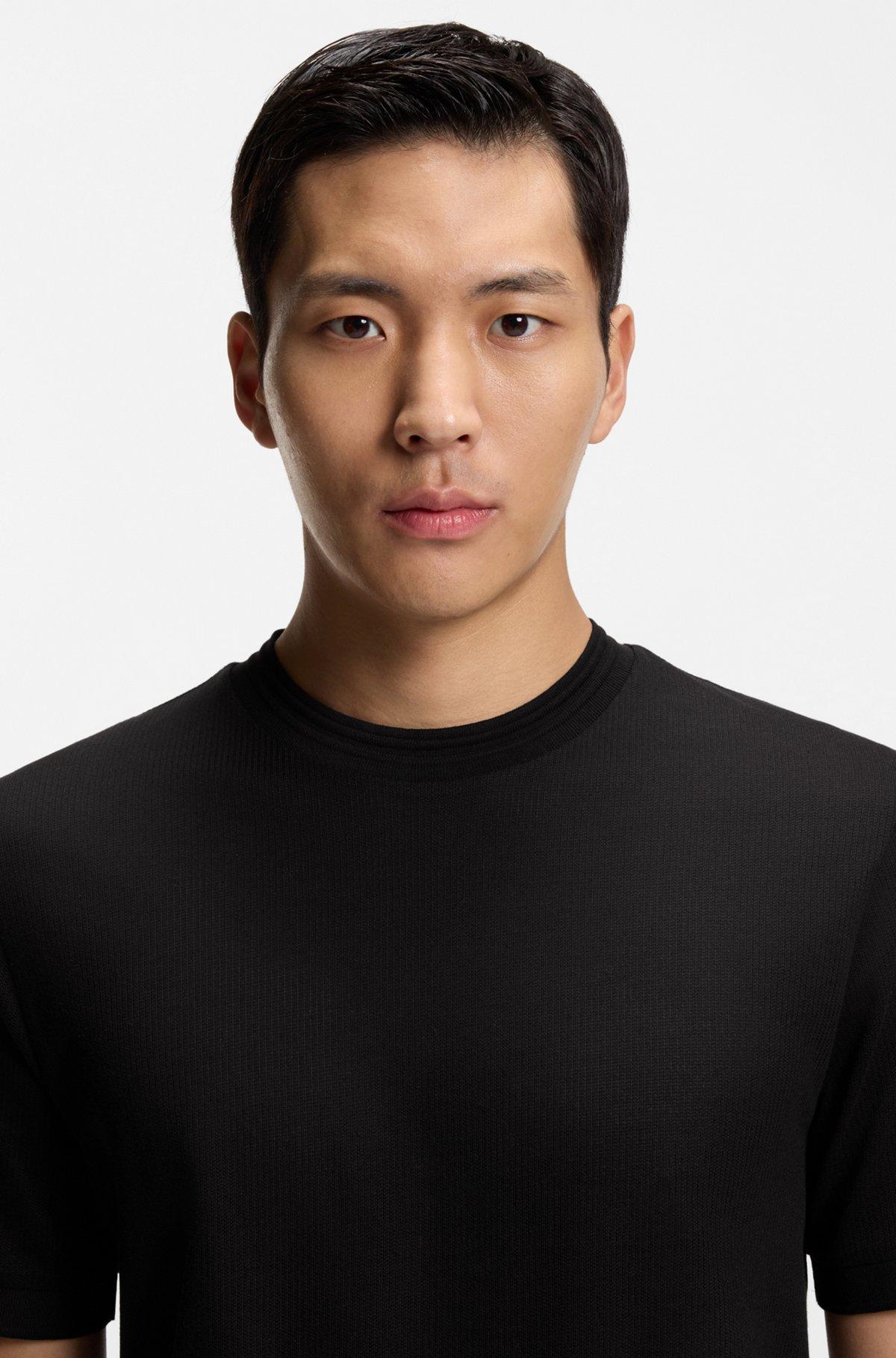 Regular-fit T-shirt in a mercerised cotton blend Product Image