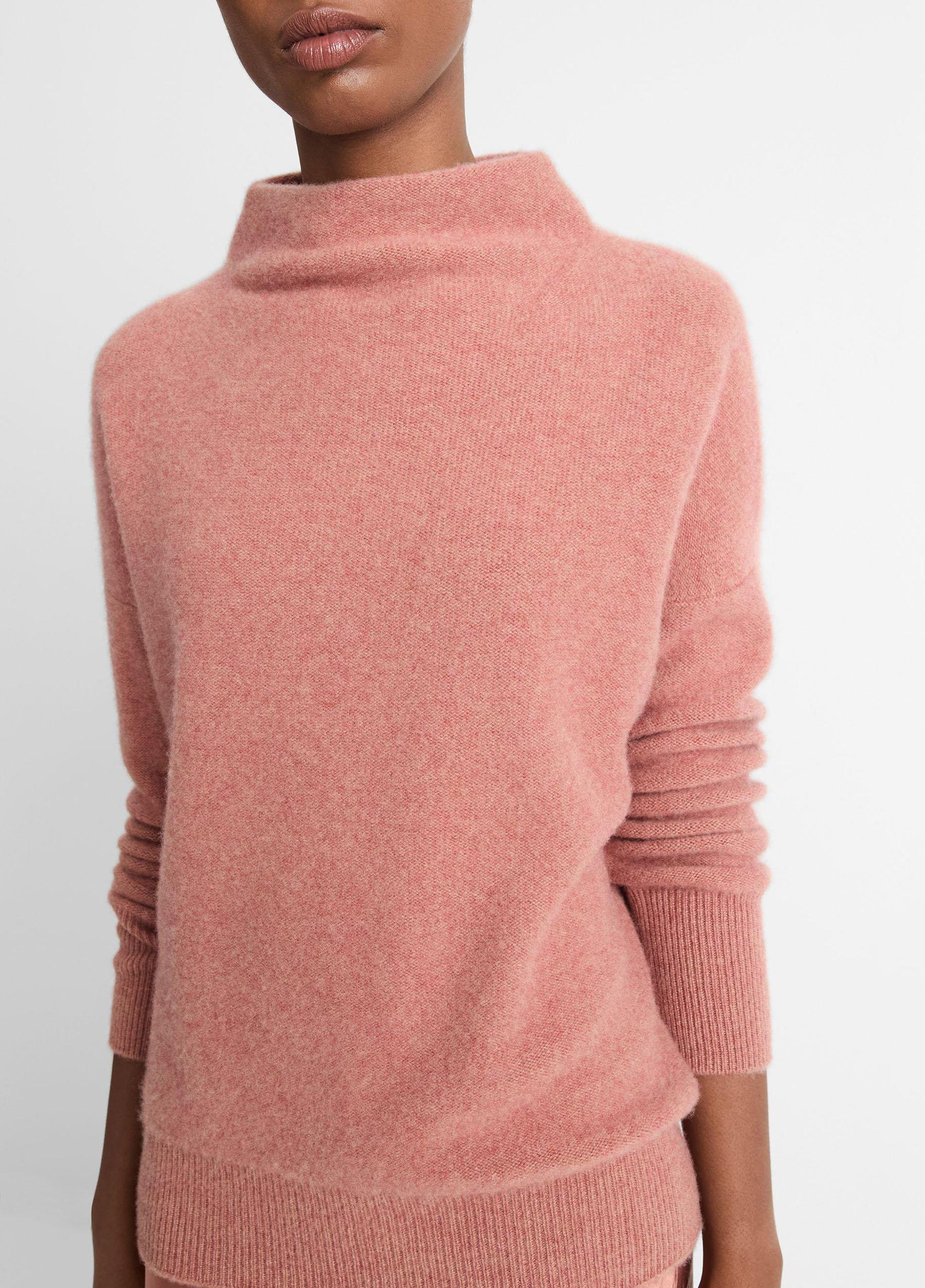 Plush Cashmere Funnel-Neck Sweater Product Image