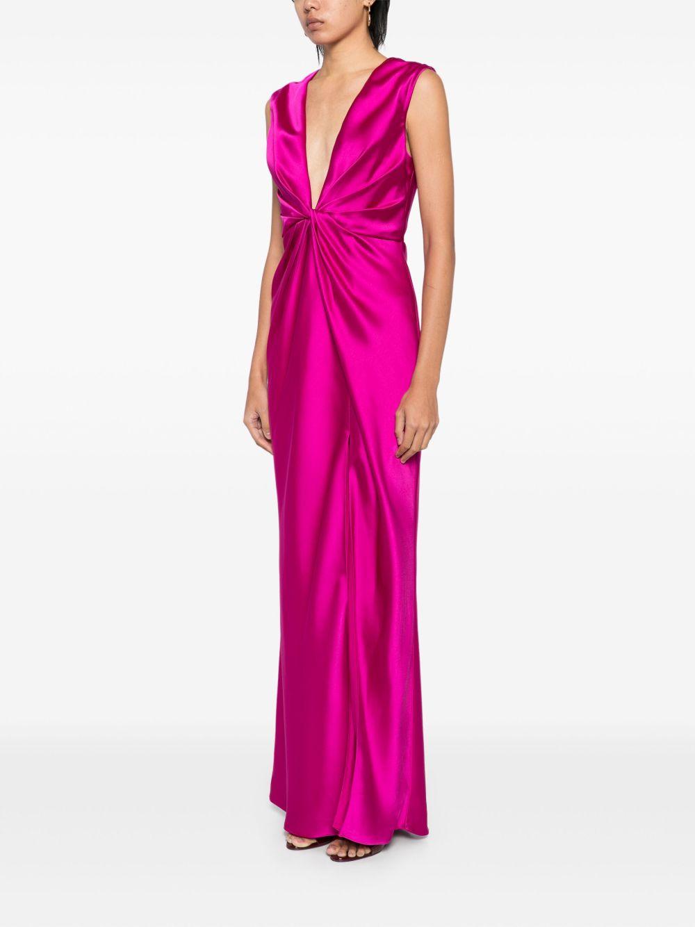 twisted satin dress Product Image