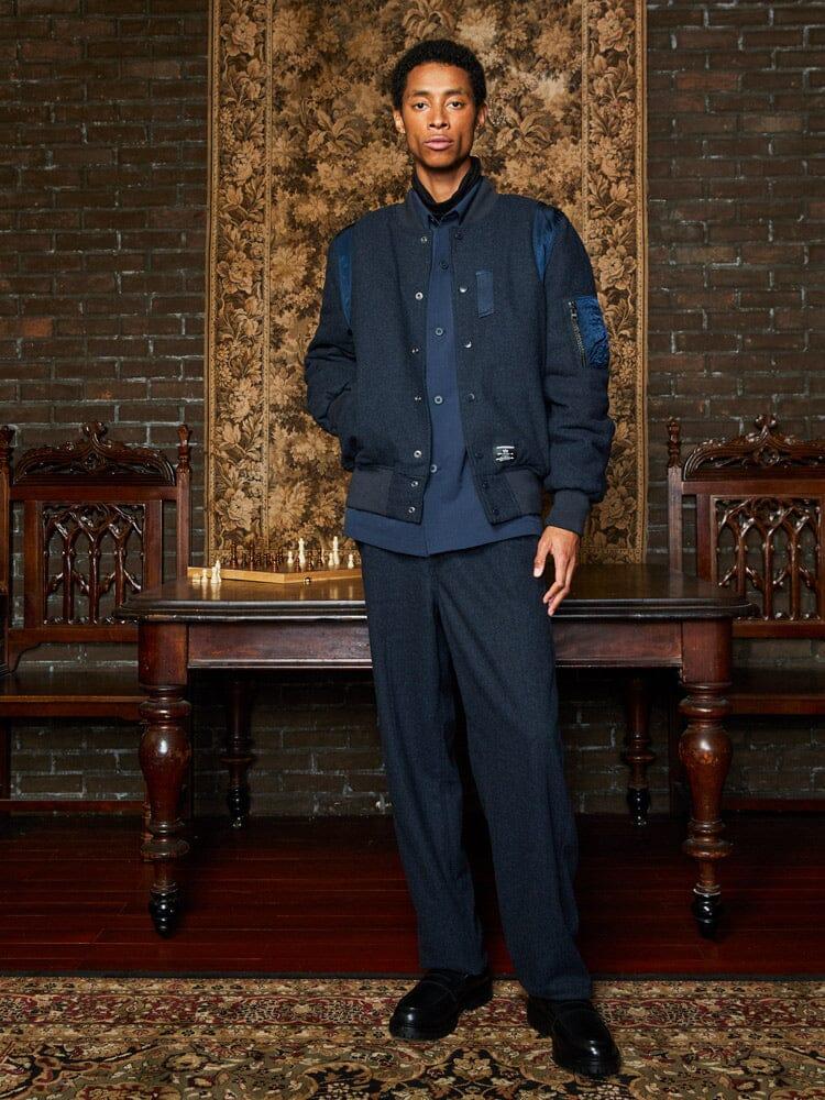 WOOL VARSITY BOMBER JACKET GEN II (OG-107 GREEN) Male Product Image