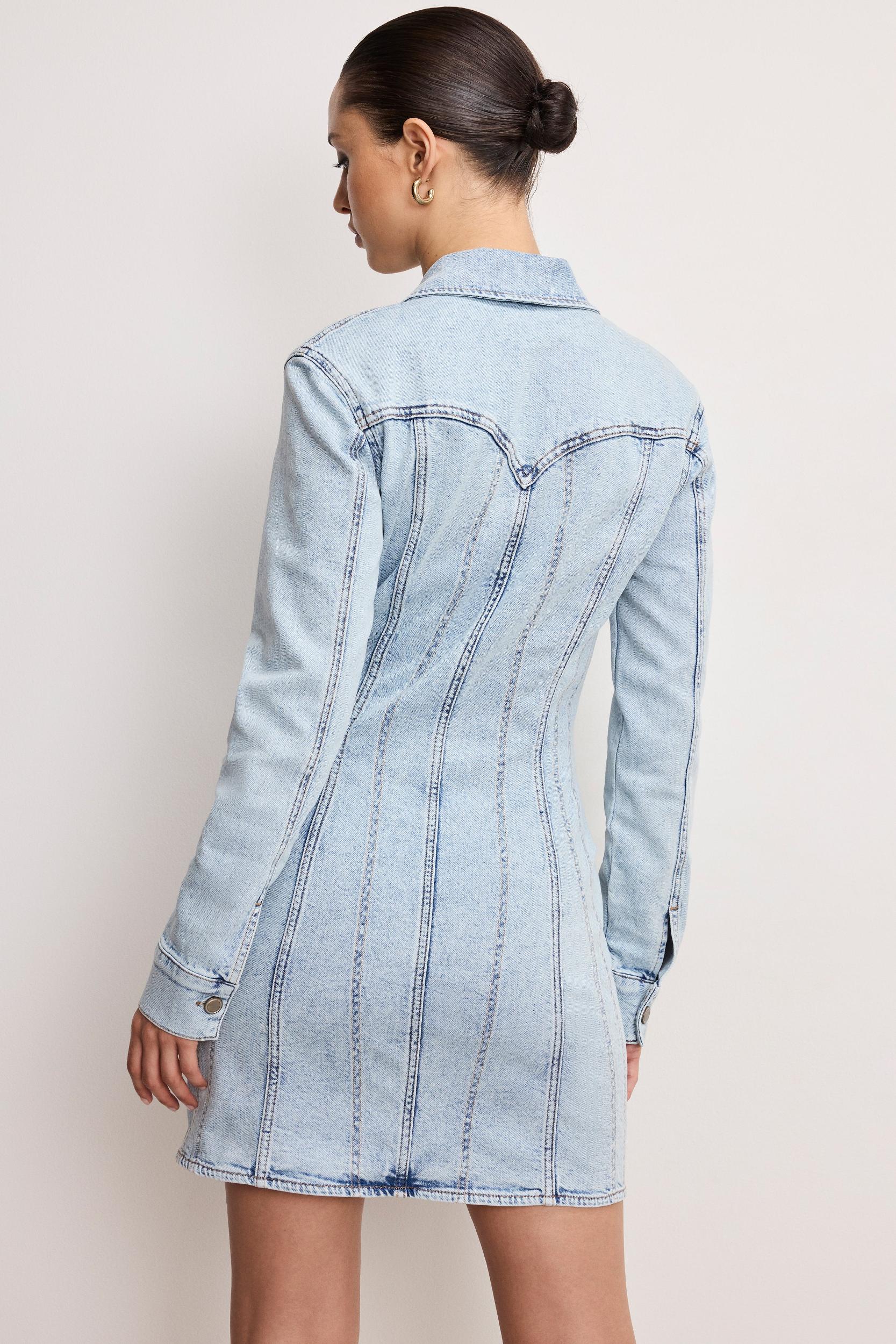 DOLLY DENIM CORSET DRESS | INDIGO1022 Product Image