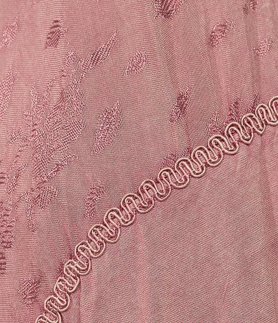 Scully Sleeveless Lace-Up Embroidered Floral Jacquard Tie Waist Midi Dress Product Image