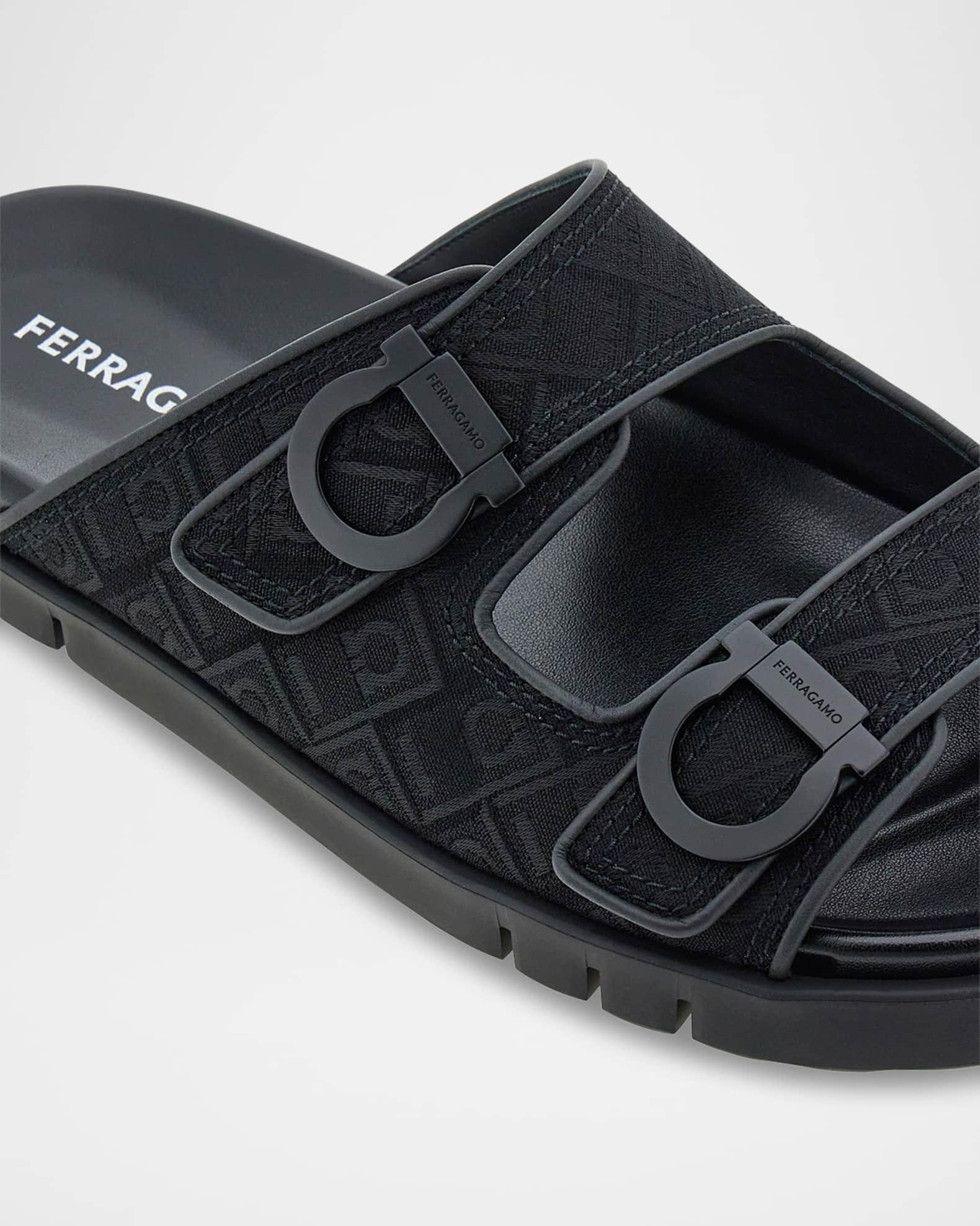 Men's Dual-Buckle Gancio Slide Sandals Product Image