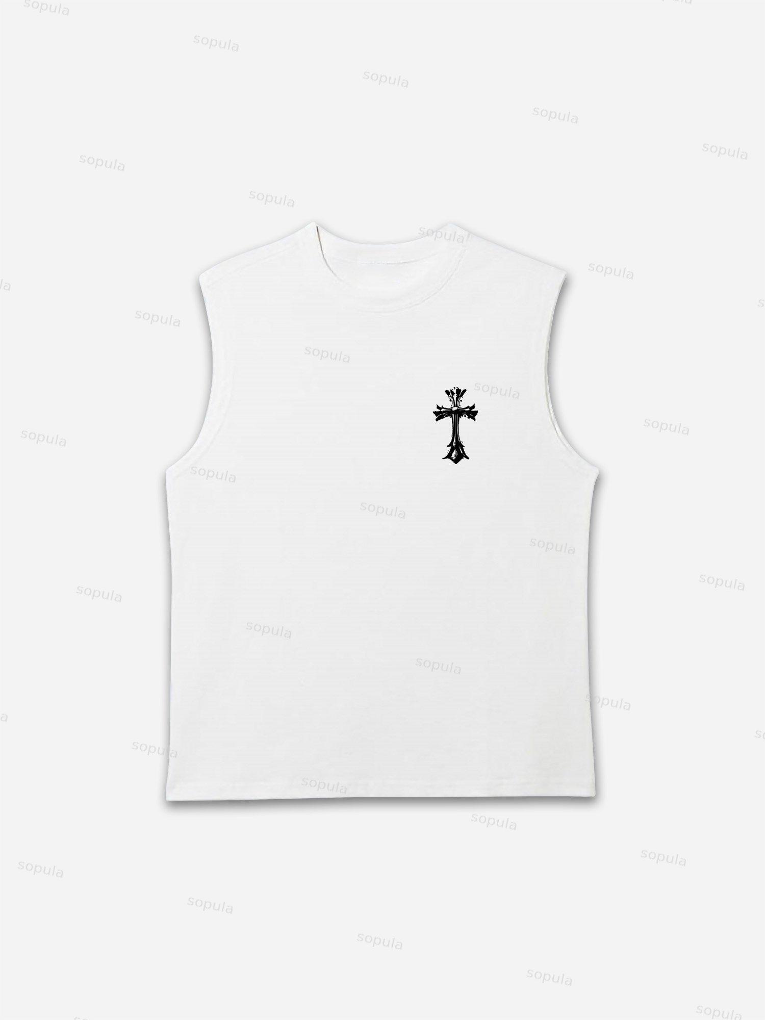 Sinangel Vintage Cross Graphic Tank Top Product Image