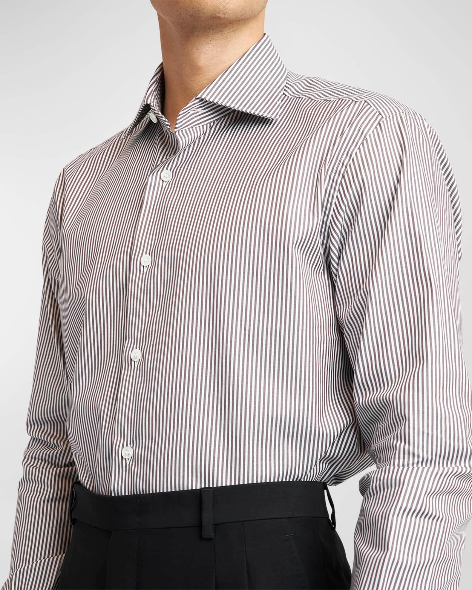 Men's Cotton Bengal Stripe Dress Shirt Product Image