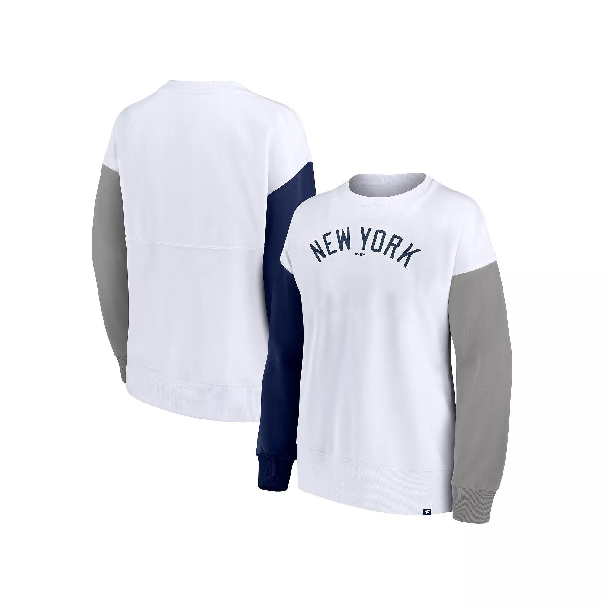 Women's Fanatics Branded White New York Yankees Series Pullover Sweatshirt, Size: Medium Product Image