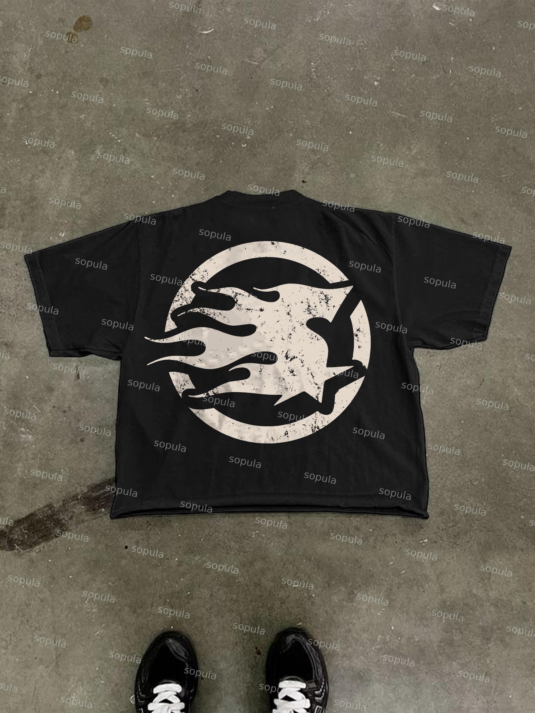 Sopula Basic Vintage Alphabet Graphic Cropped T-shirt Product Image