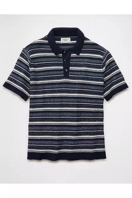 AE Weekend Striped Sweater Polo Shirt Men's Product Image