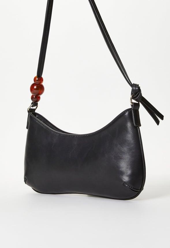 Sculptural Shoulder Bag With Beads Product Image