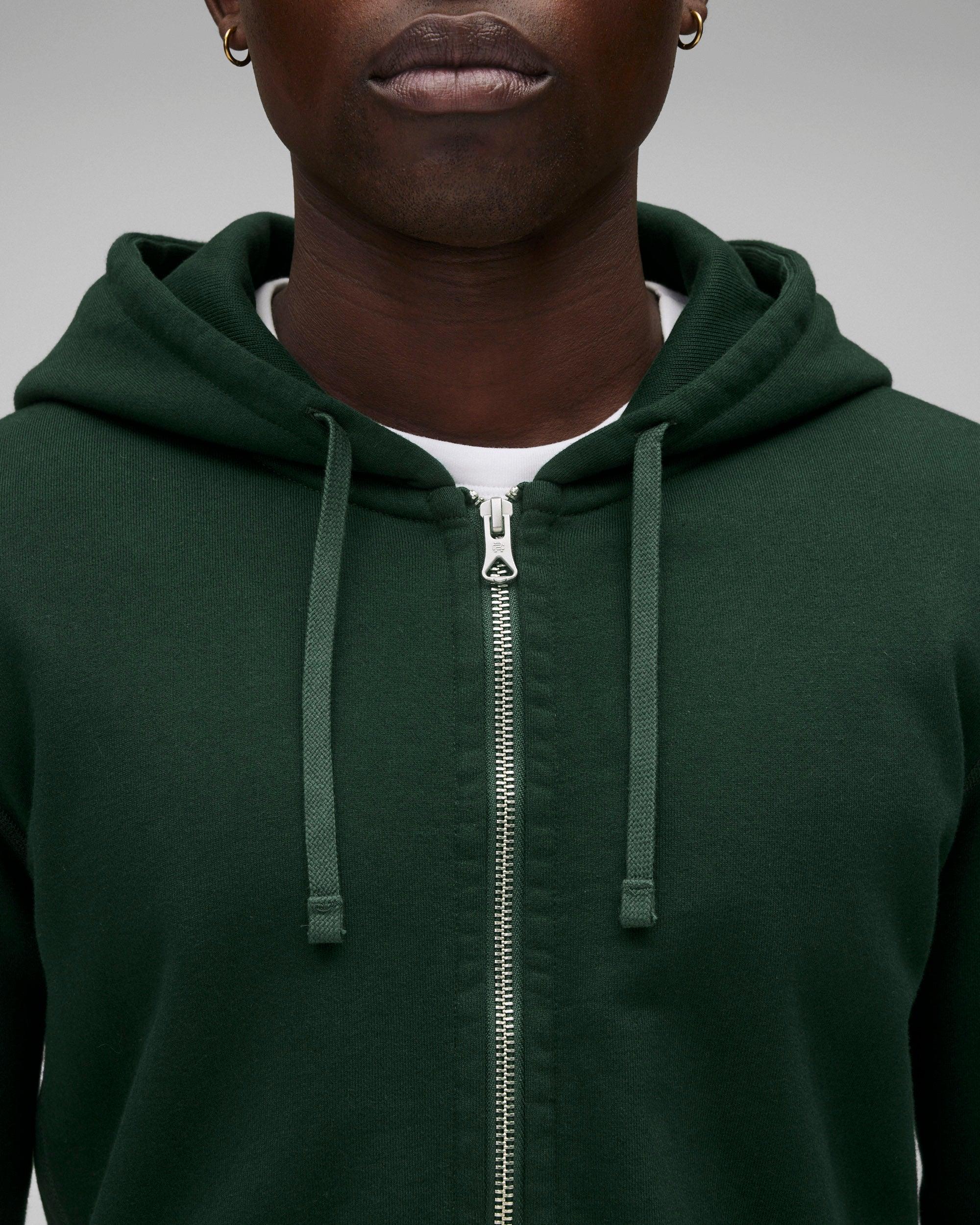 Midweight Terry Slim Zip Hoodie Male Product Image