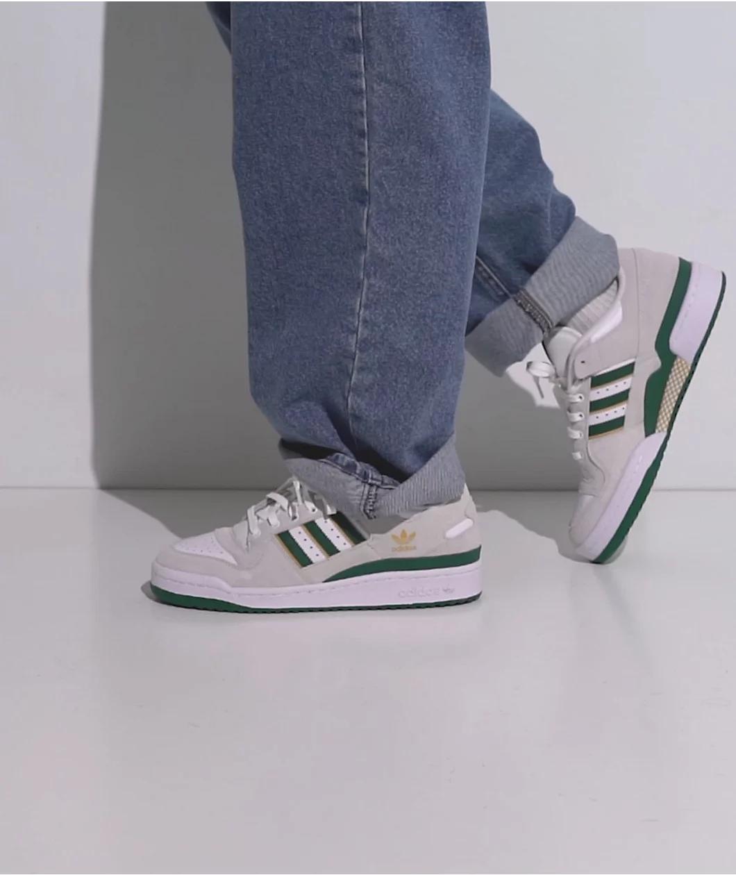 adidas Forum 84 Low ADV White, Green & Yellow Skate Shoes Product Image