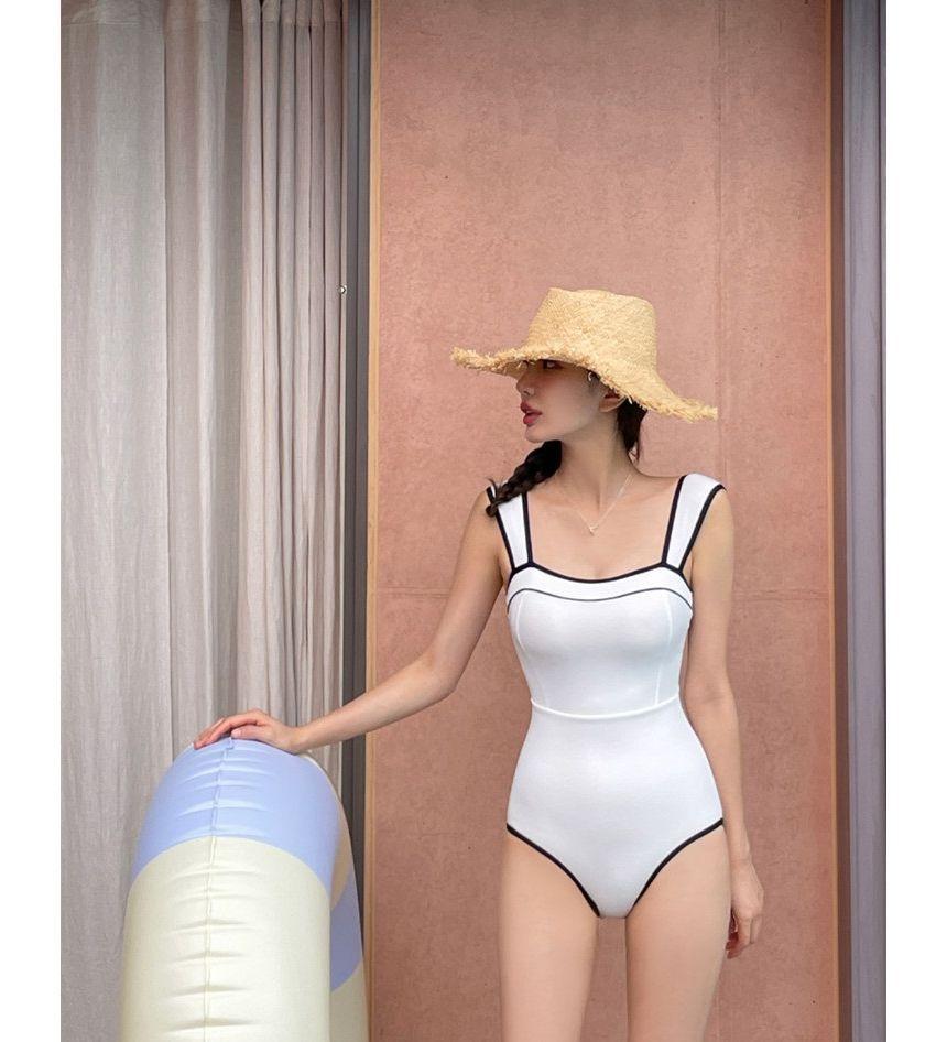 Contrast Trim Swimdress Product Image