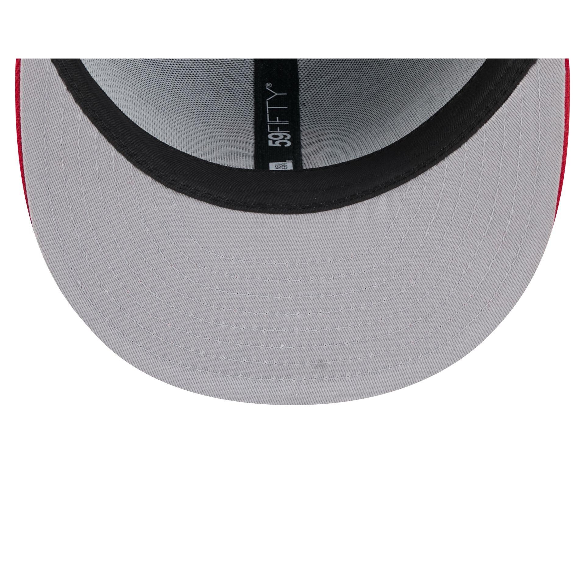 Cleveland Guardians Pinstripe League Pin 59FIFTY Fitted Hat Male Product Image