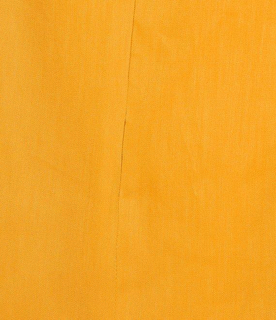 Gianni Bini Kourtney Solid Square Neck Linen Blend Sleeveless Mini Shift Dress Product Image