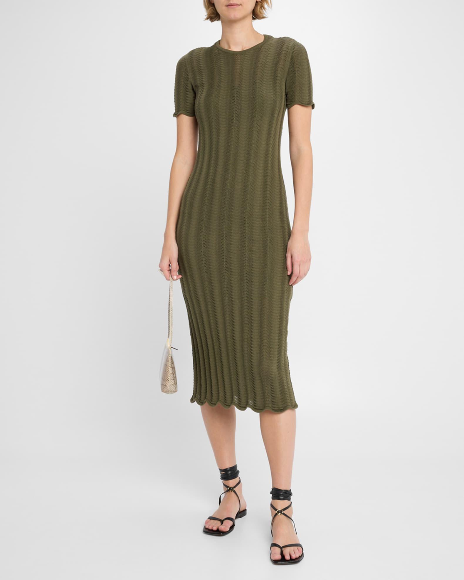 Leighton Short-Sleeve Knit Midi Dress Product Image