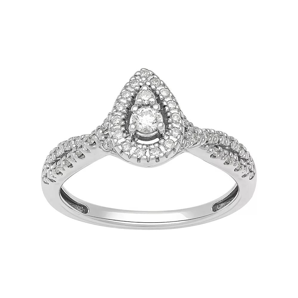 Love Always Sterling Silver 1/4 Carat T.W. Lab-Grown Diamond Engagement Ring, Women's, Size: 6 Product Image