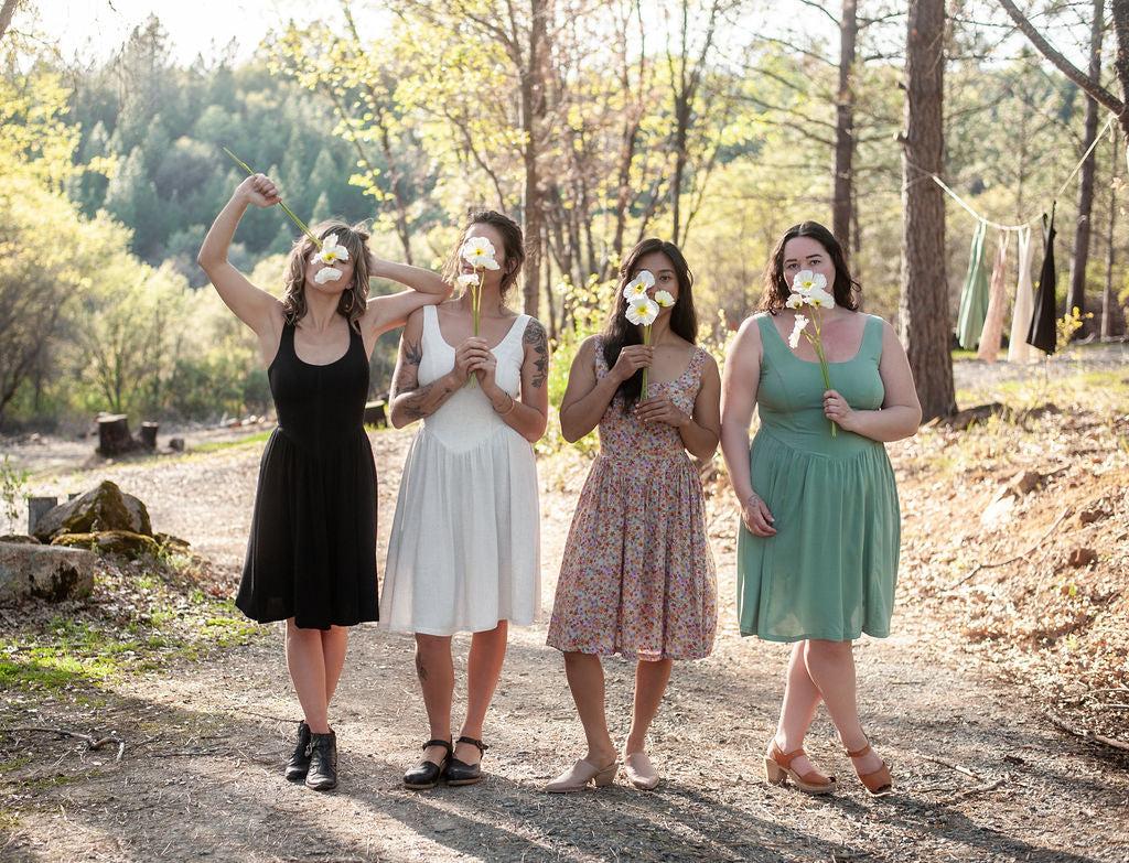 Agnes dress in Black Linen Product Image