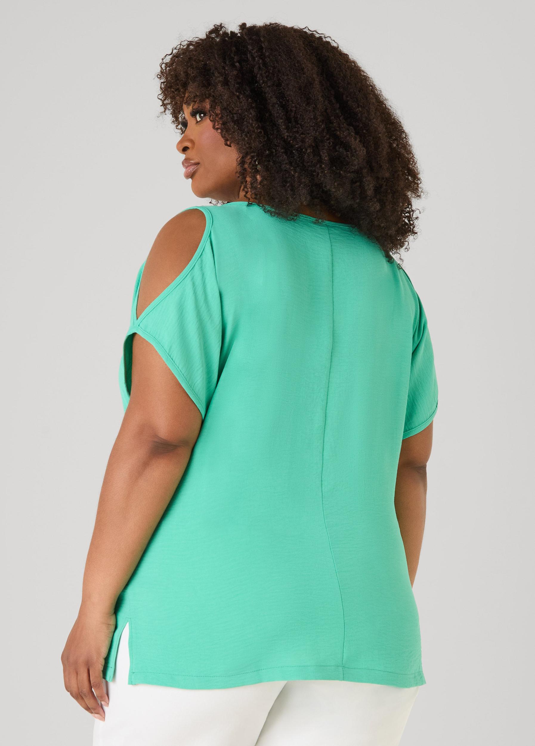 Textured Cold Shoulder Top Product Image