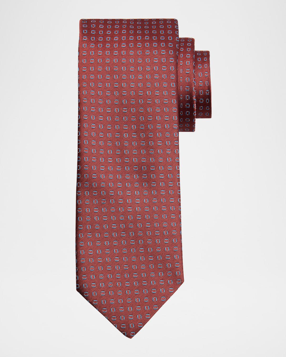 Mens Oval Patterned Tie Product Image
