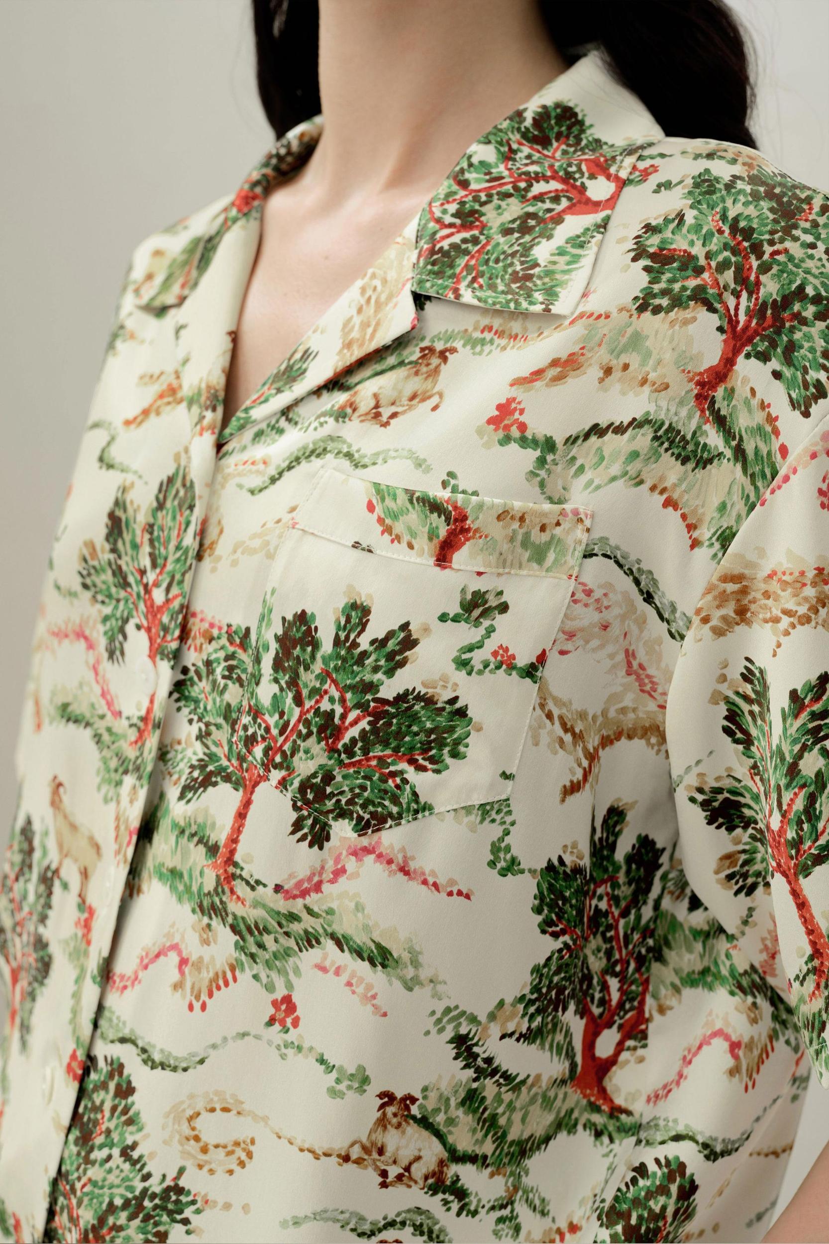 Aries Zodiac Silk Pajama Short Set Product Image