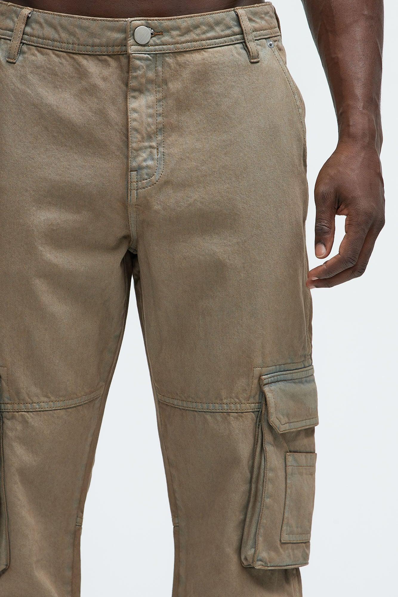 Mark Straight Cargo Jeans - Grey Mineral Wash Product Image