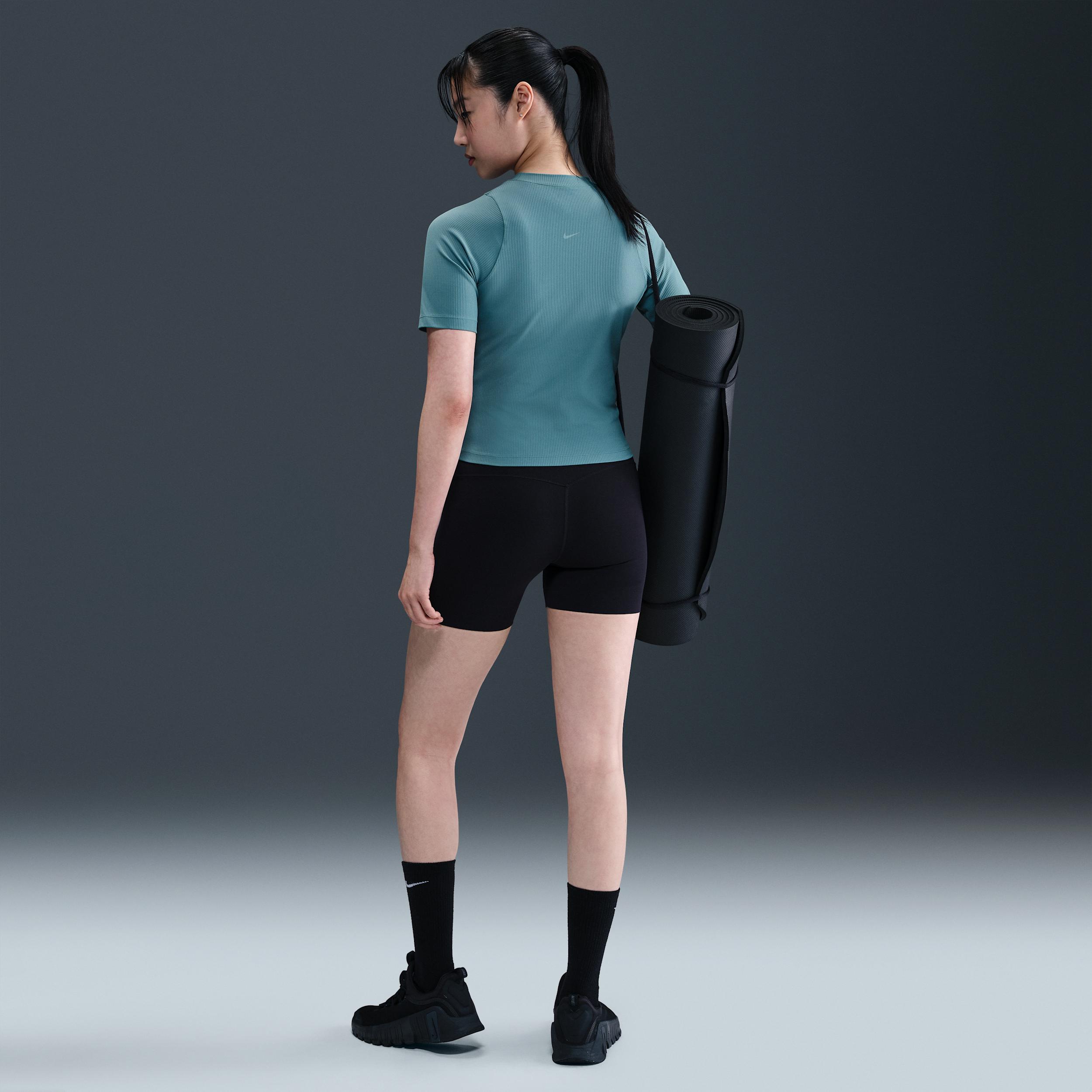 Nike Womens Zenvy Rib Dri-FIT Short-Sleeve Top | HF2772-006 Product Image