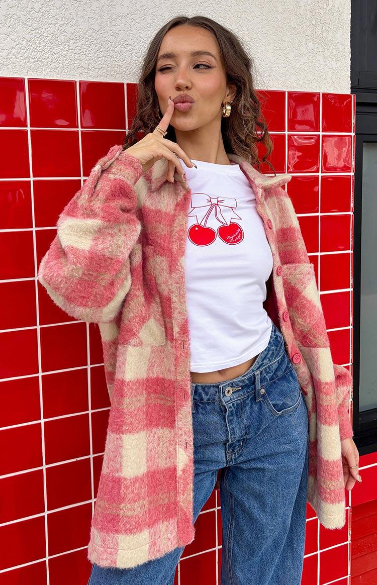 Neve Pink Check Jacket Baby Product Image