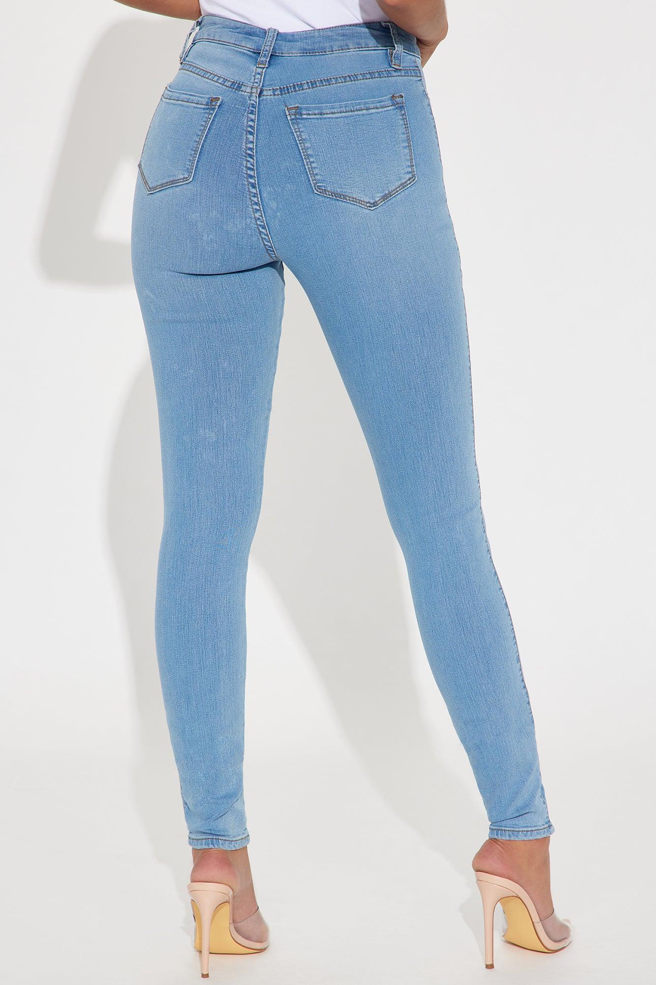 Tall Classic High Waist Skinny Jeans - Light Blue Wash Product Image