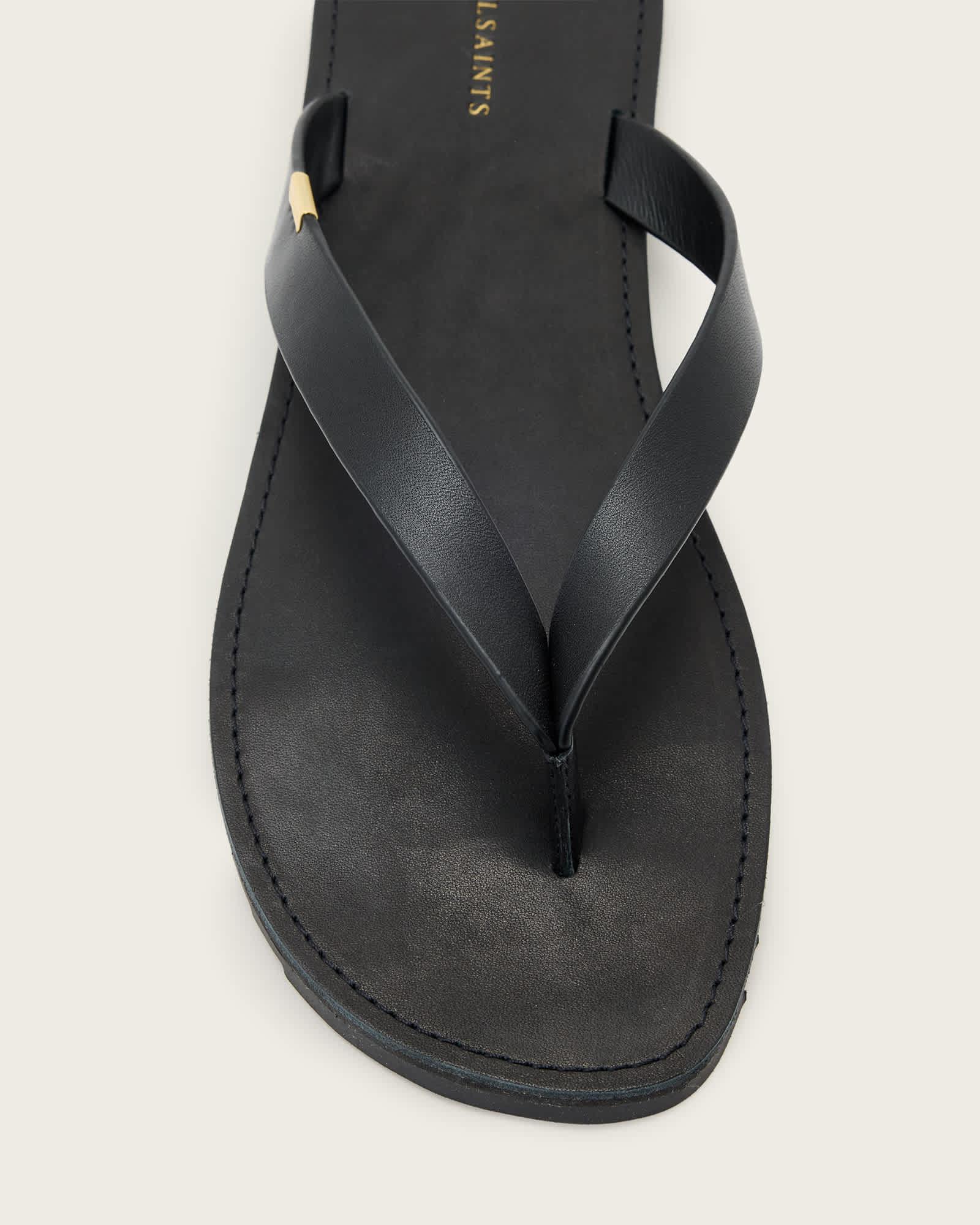 Sydney Leather Sandals Black | ALLSAINTS US Product Image