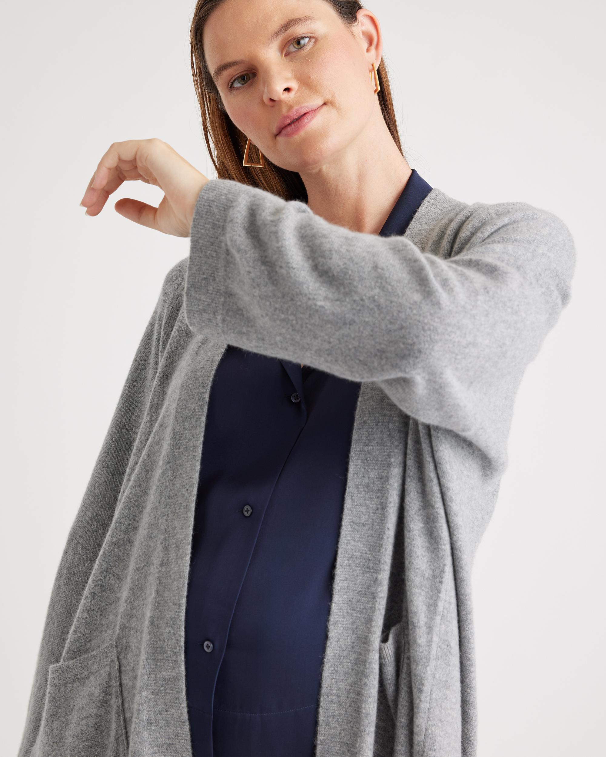 Quince | Women's Mongolian Cashmere Maternity & Nursing Cocoon Cardigan Sweater Product Image