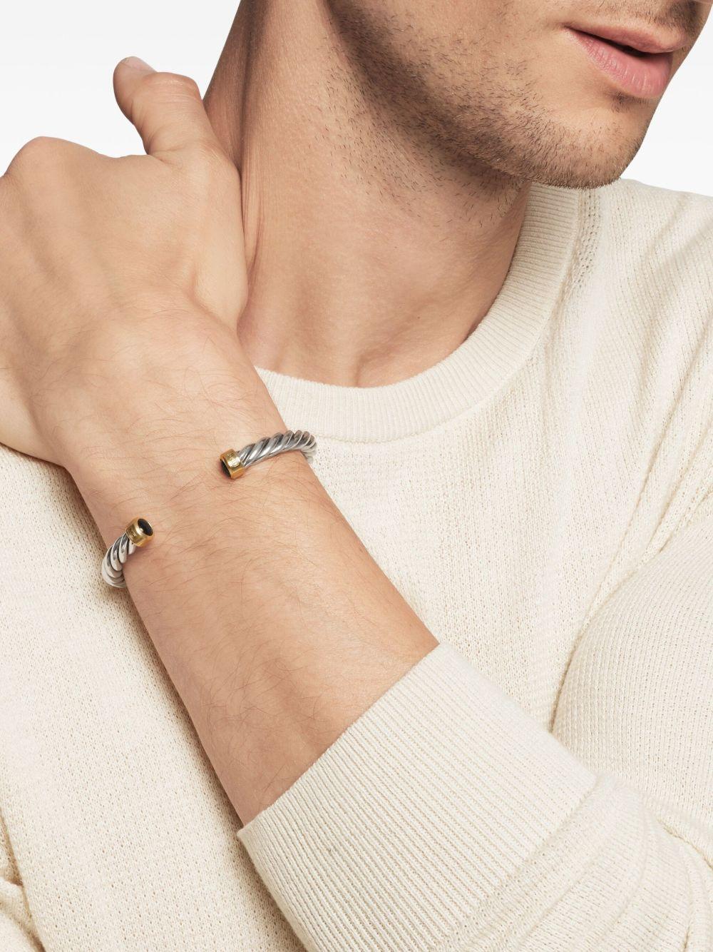 18K yellow gold and black onyx Cable bracelet (6mm) Product Image