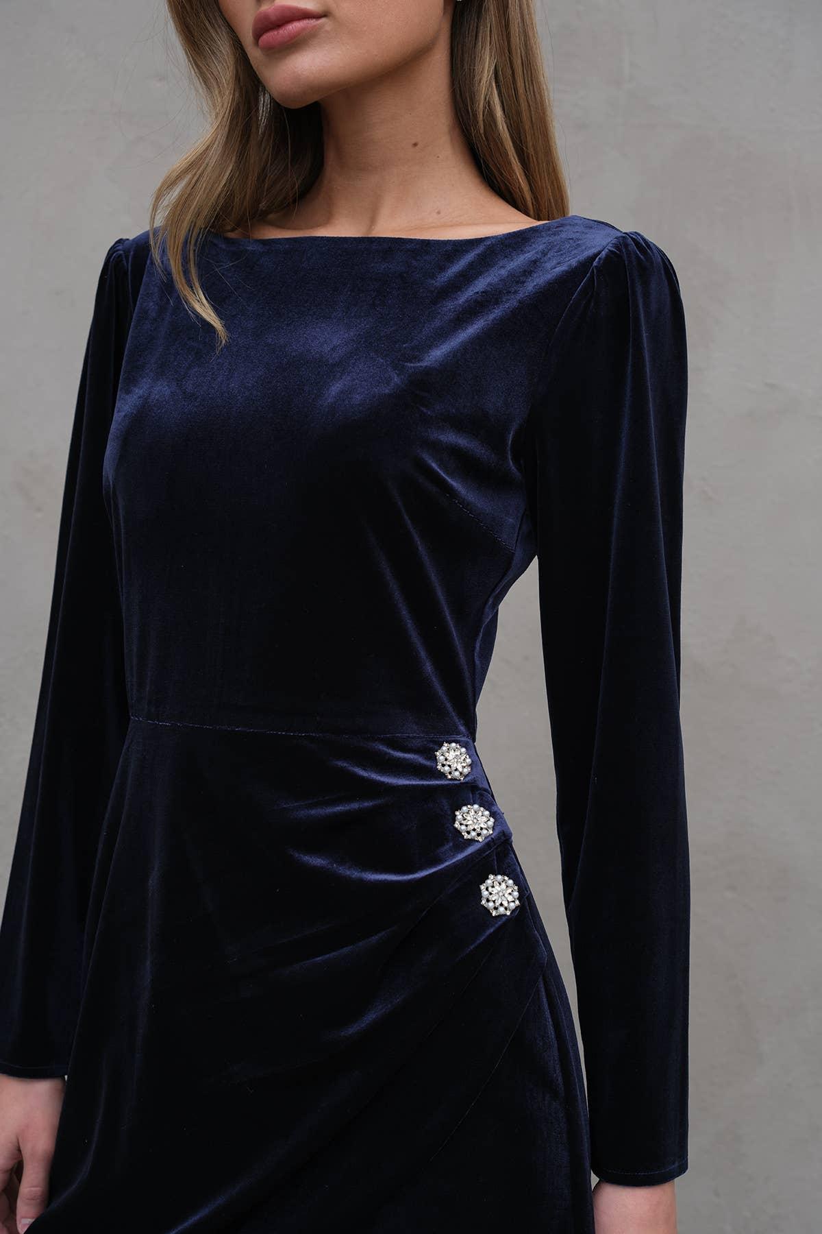 Jewel Velvet Dress Product Image