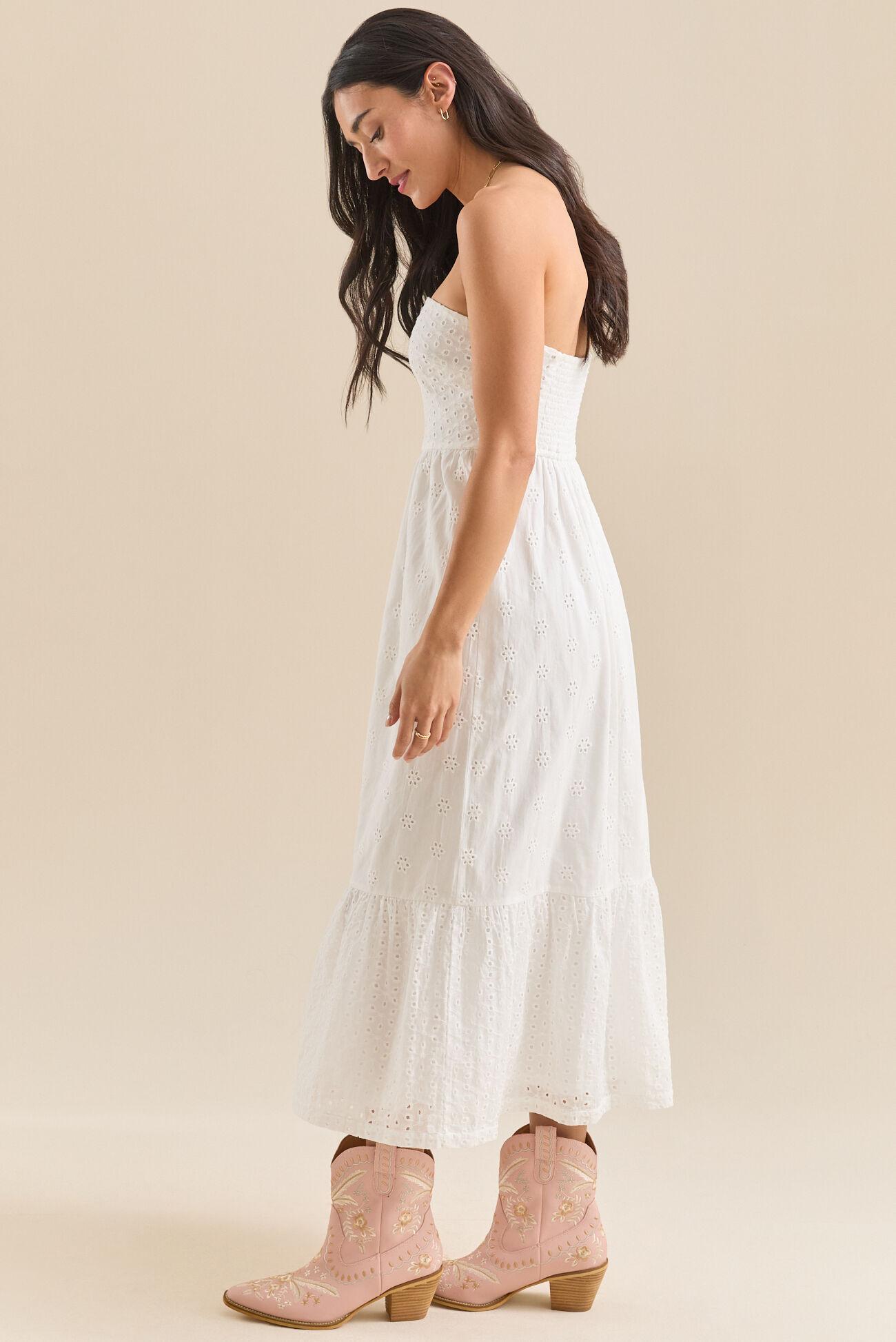 Kylee Eyelet Midi Dress Product Image