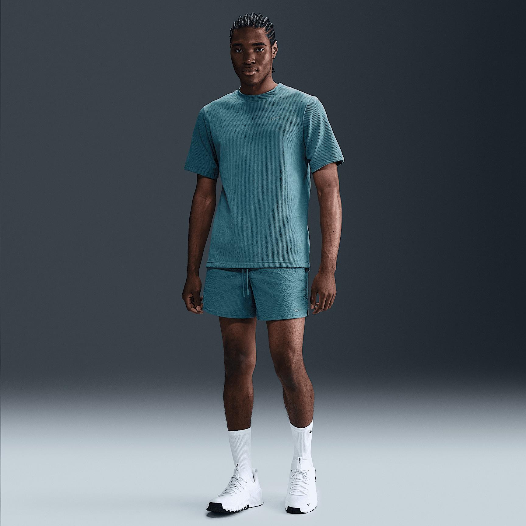 Nike Mens Primary Dri-FIT Seersucker Short-Sleeve Versatile Top | HJ4043-006 Product Image