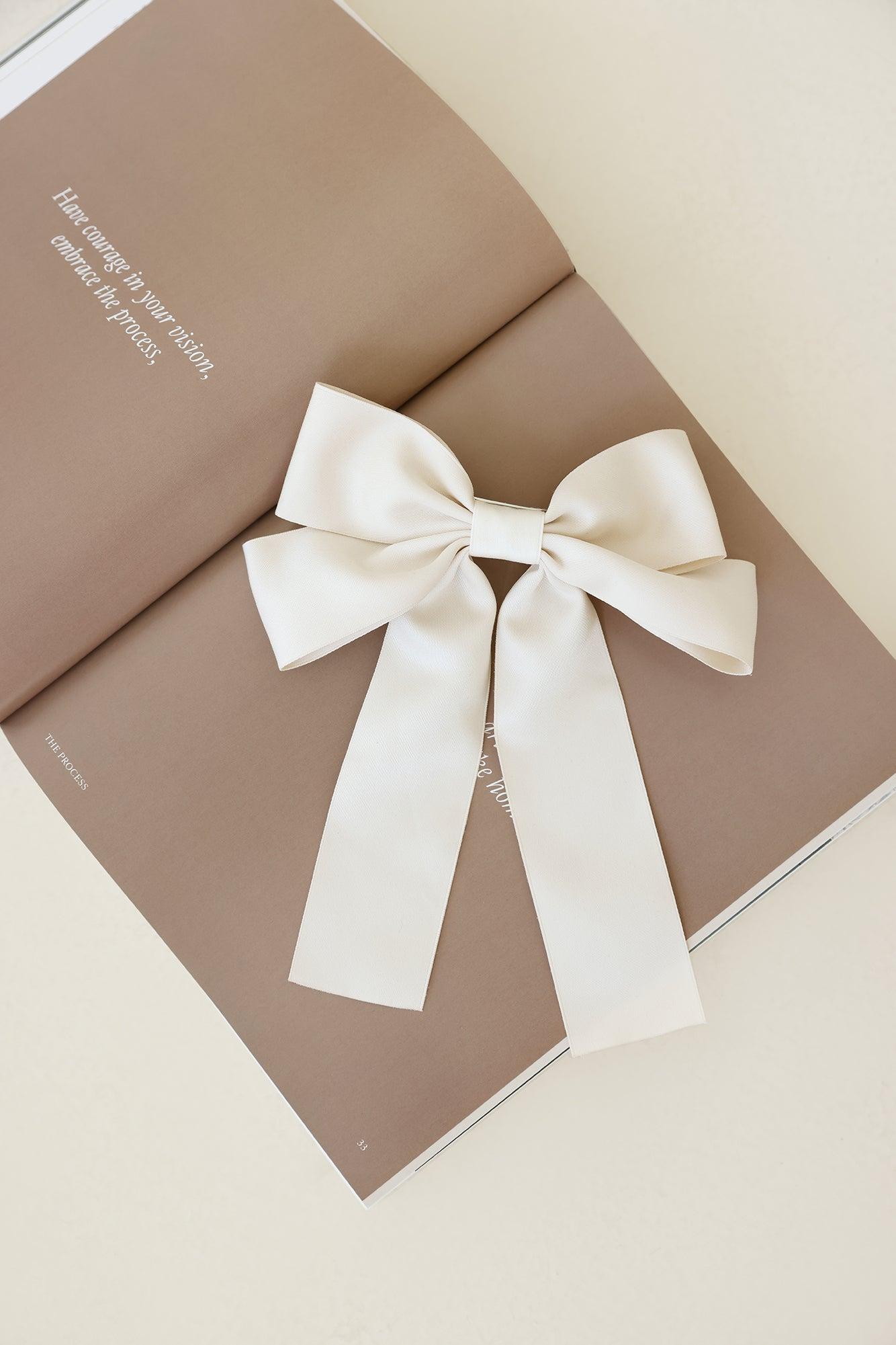 Tied With Love Bow Hair Clip Cream Product Image