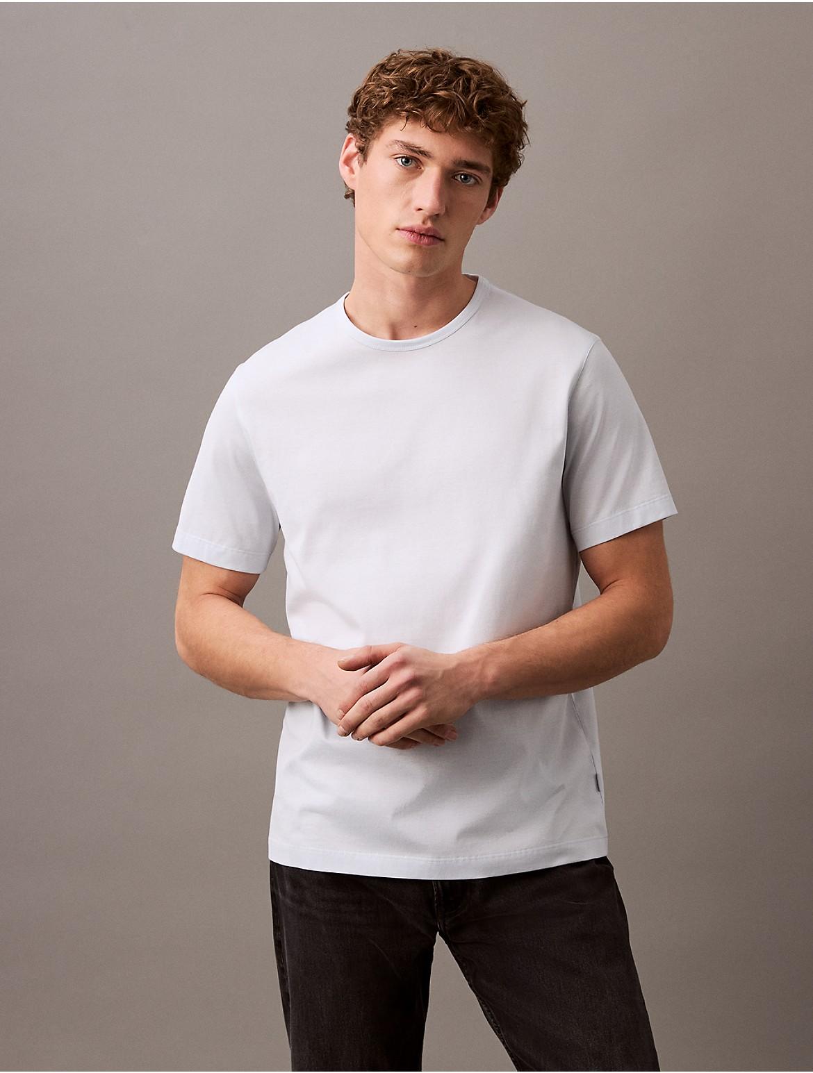 Calvin Klein Mens Cotton Mercerized T-Shirt - Blue Product Image