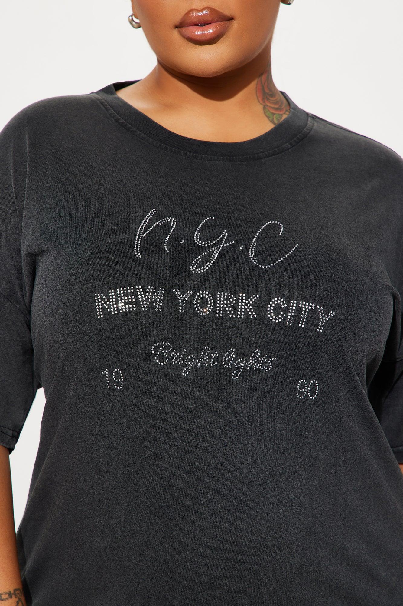 NYC Washed Biker Short Set - Black Product Image