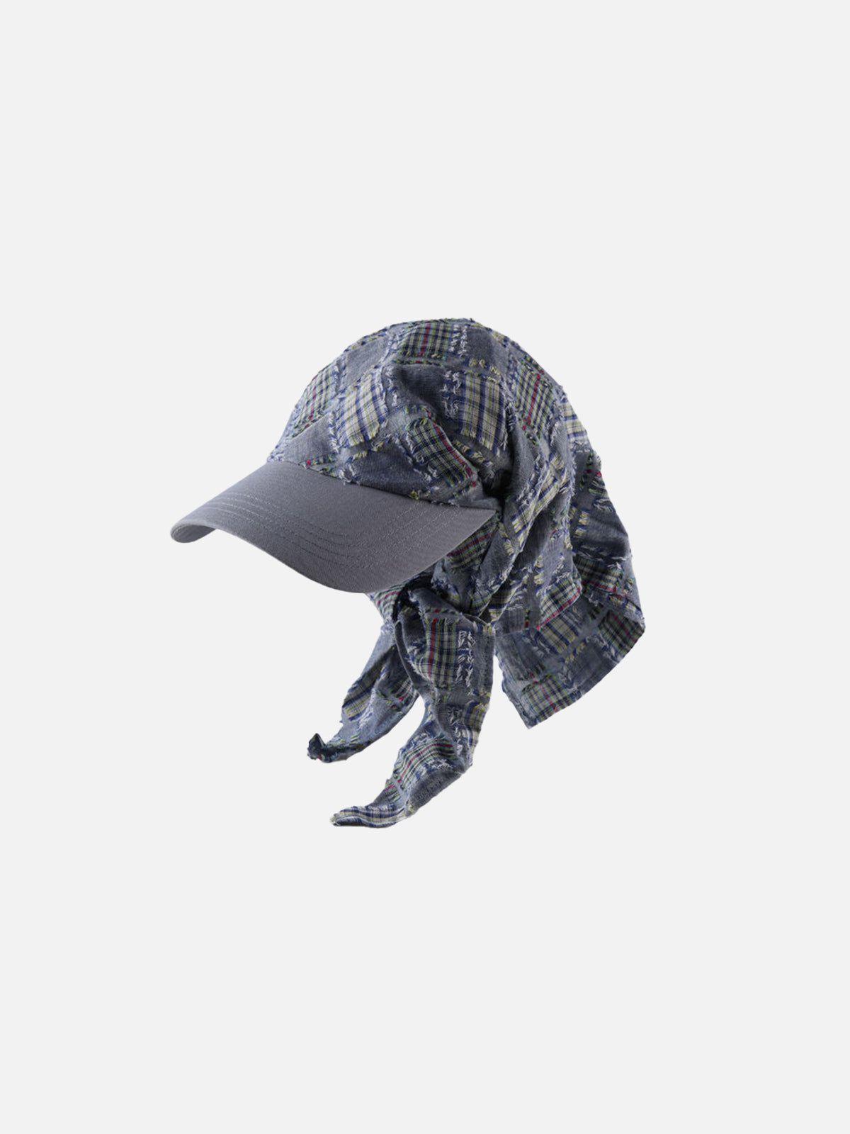 Plaid Patchwork  Bandana Cap Product Image
