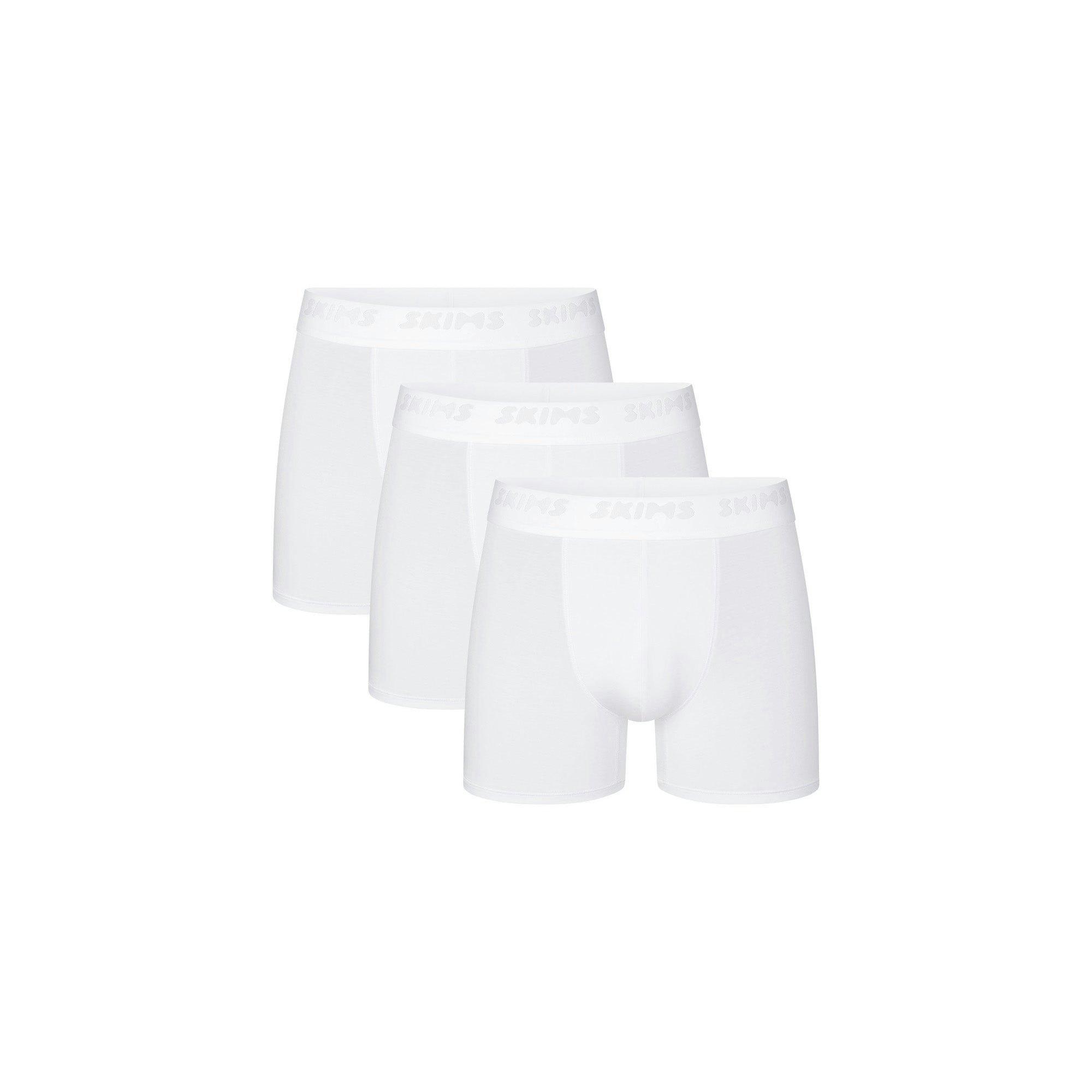 SKIMS STRETCH MENS 3" BOXER BRIEF 3-PACK | CHALK Product Image